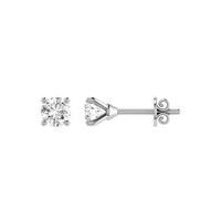 9k Gold 0.06ct Diamond Claw Studs