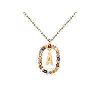 PDPAOLA Crystal Letter Necklace