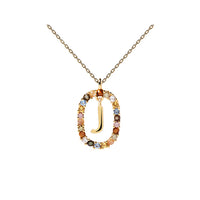 PDPAOLA Crystal Letter Necklace