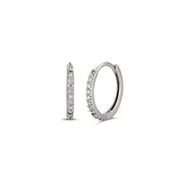 Solid Gold Diamond Huggie Earrings