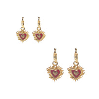Elassaad Tortured Heart Earrings