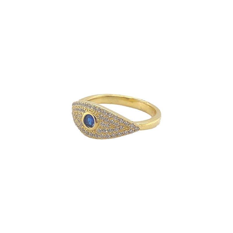 14k gold evil on sale eye ring