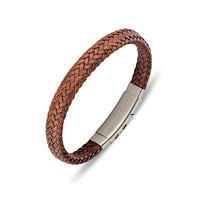 Braided Mens Leather Bracelet
