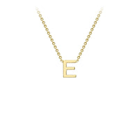 Yellow Solid Gold Initial Necklace