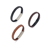 Braided Mens Leather Bracelet