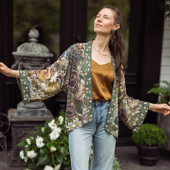 Love Grows Wilder Cropped Bamboo Kimono