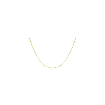 Yellow Gold Paper Chain Necklace