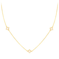 9k Yellow Gold Petal MOP Necklace