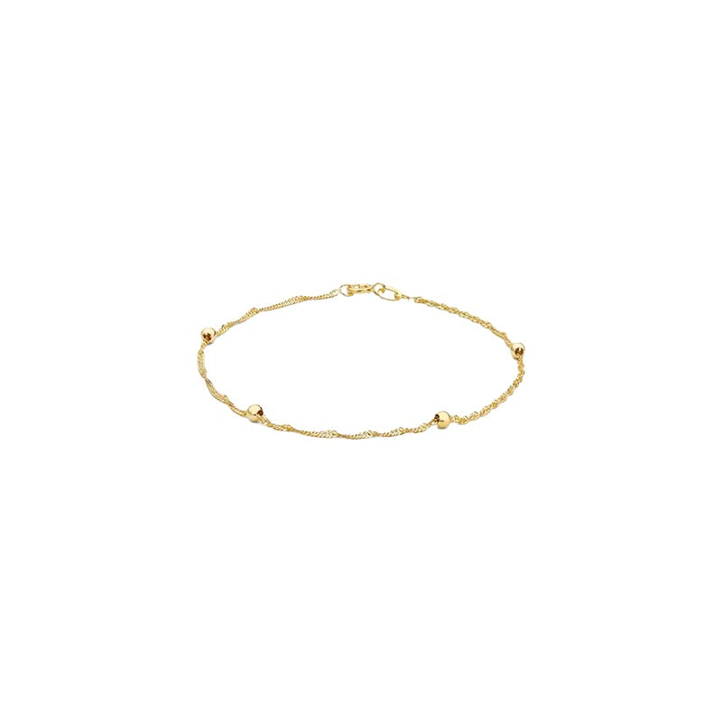 9k Yellow Gold Ball Bracelet