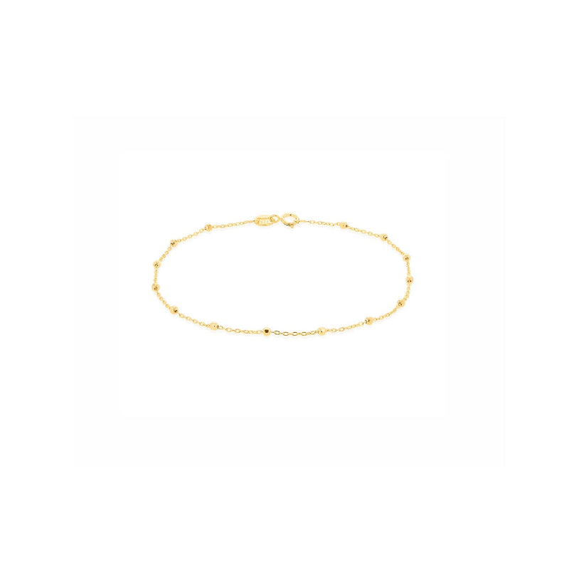 9k Yellow Gold Ball Trace Bracelet