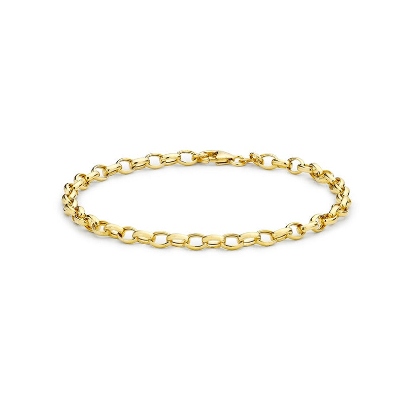 Yellow Gold Belcher Chain Bracelet