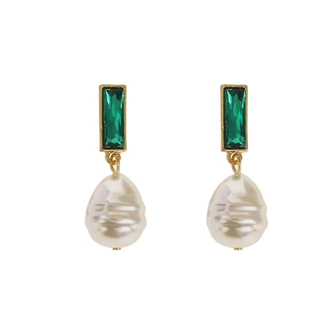 Crystal & Pearl Drop Earrings