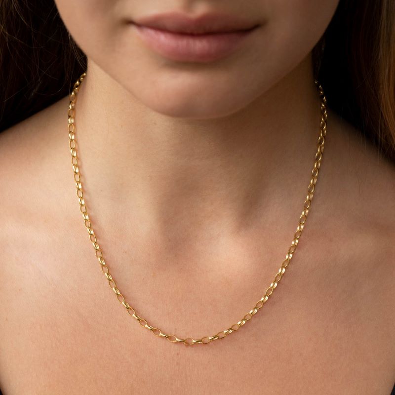 9k Yellow Gold Belcher Chain Necklace