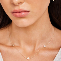 9k Yellow Gold Petal MOP Necklace