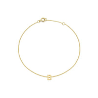 Yellow Gold Initial Bracelet