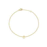 Yellow Gold Initial Bracelet