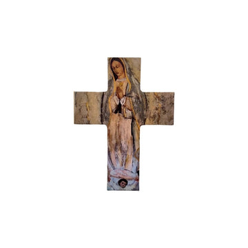 Neutral Praying Guadalupe Cross