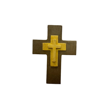 Bronze and Gold 3D Cross