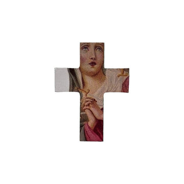 Green Virgin Mary Cross