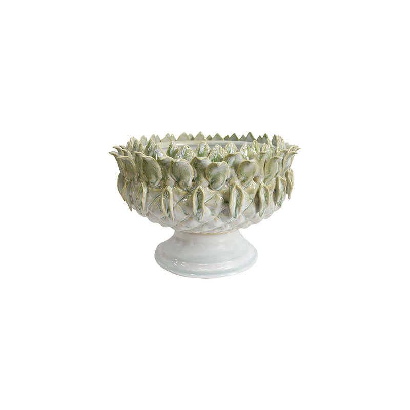 Ceramic Pineapple Pedestal Bowl