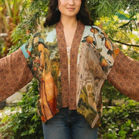 Secret Garden Bamboo  Cropped Kimono