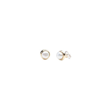 Palas Lunar Pearl Stud Earrings