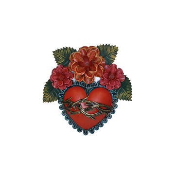 Mexican Flower Crown and Thorns Heart
