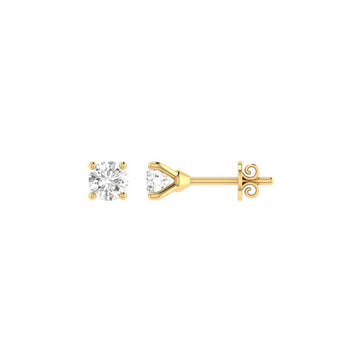 9k Gold 0.10ct Diamond Claw Studs