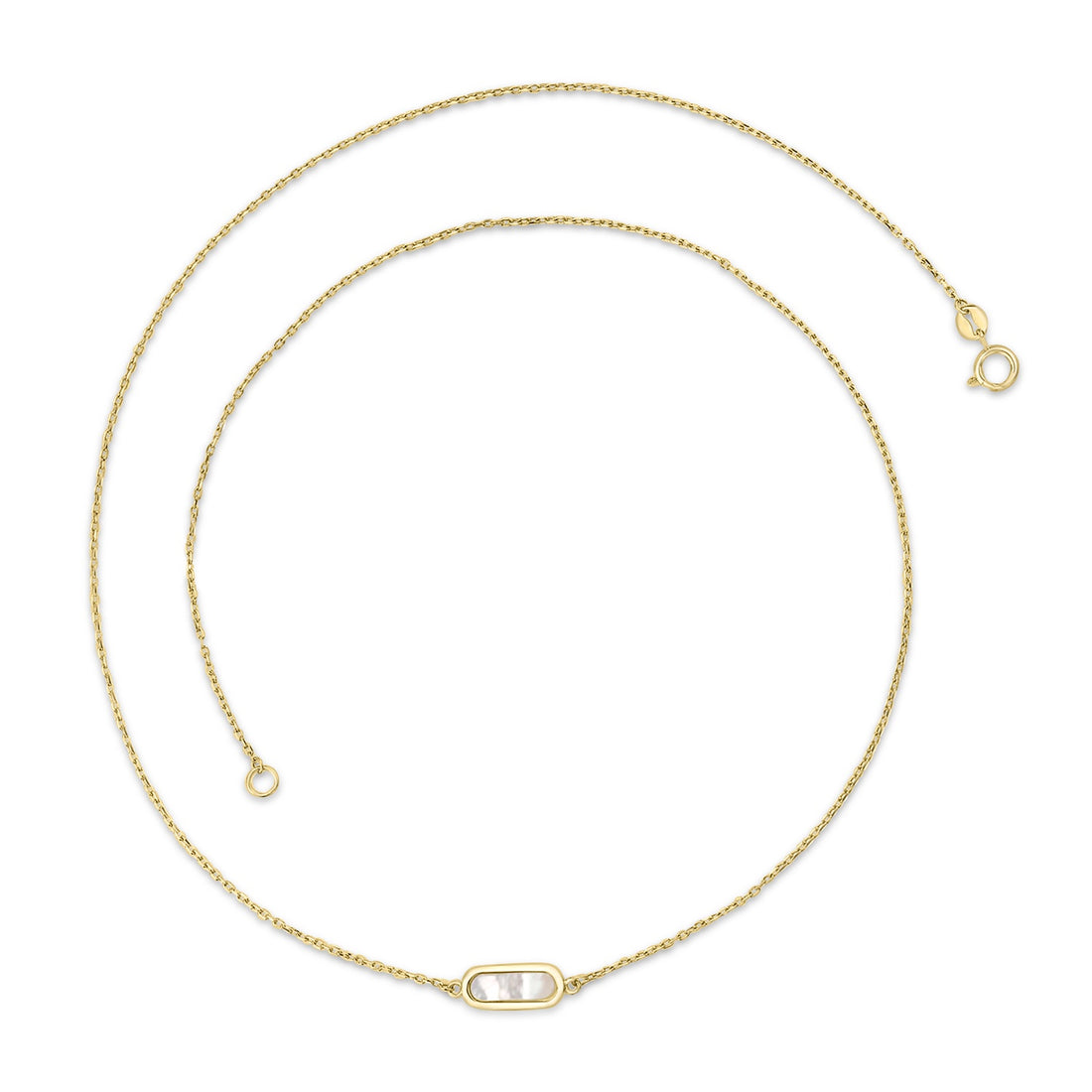 9k Yellow Gold Mother of Pearl Necklace
