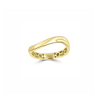 9k Yellow Gold Curve Ring
