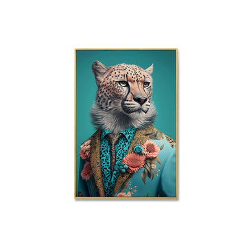 Tiger in Suit Framed Print
