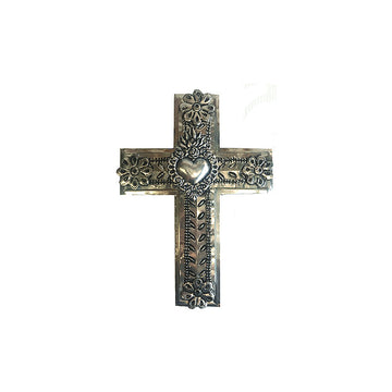 Metal Cross With Heart