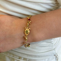 Allora Beaded Gemstone and Pehnite Bracelet