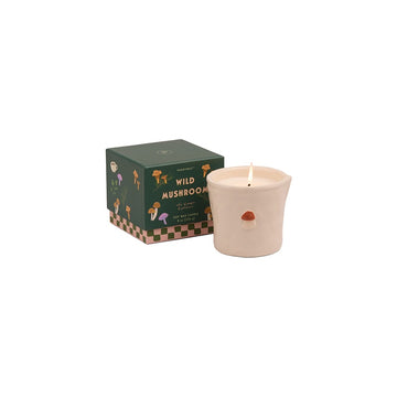 Wild Mushroom Ceramic Candle