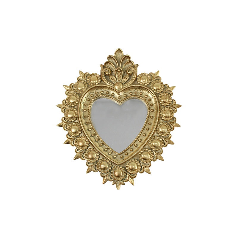Gold Heart Mirrored Wall Art