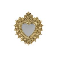 Gold Heart Mirrored Wall Art