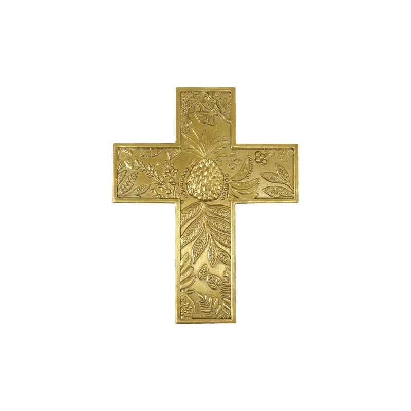 Gold Pineapple Wall Cross