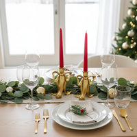 Gold Bow Candle Holder