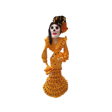 Mexican Day of the Dead Senorita Figurine - Polka Dot
