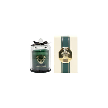 White Lotus Candle Jar with Cloche