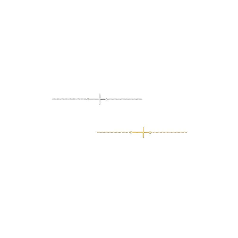 Fine Cross Bracelet