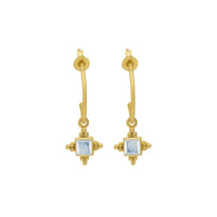 Allora Ornate Moonstone Hoop Earrings