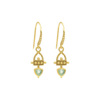 Allora Tri Drop Prehnite Earrings