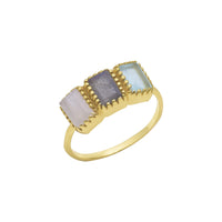 Allora Triple Square Gemstone Ring