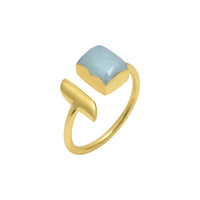 Allora Square Amazonite Open Ring