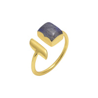 Allora Square Labradorite Open Ring