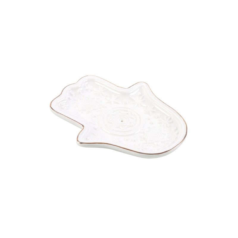 Ceramic Hamsa Incense Holder