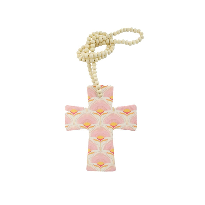 Floral Pink Cross