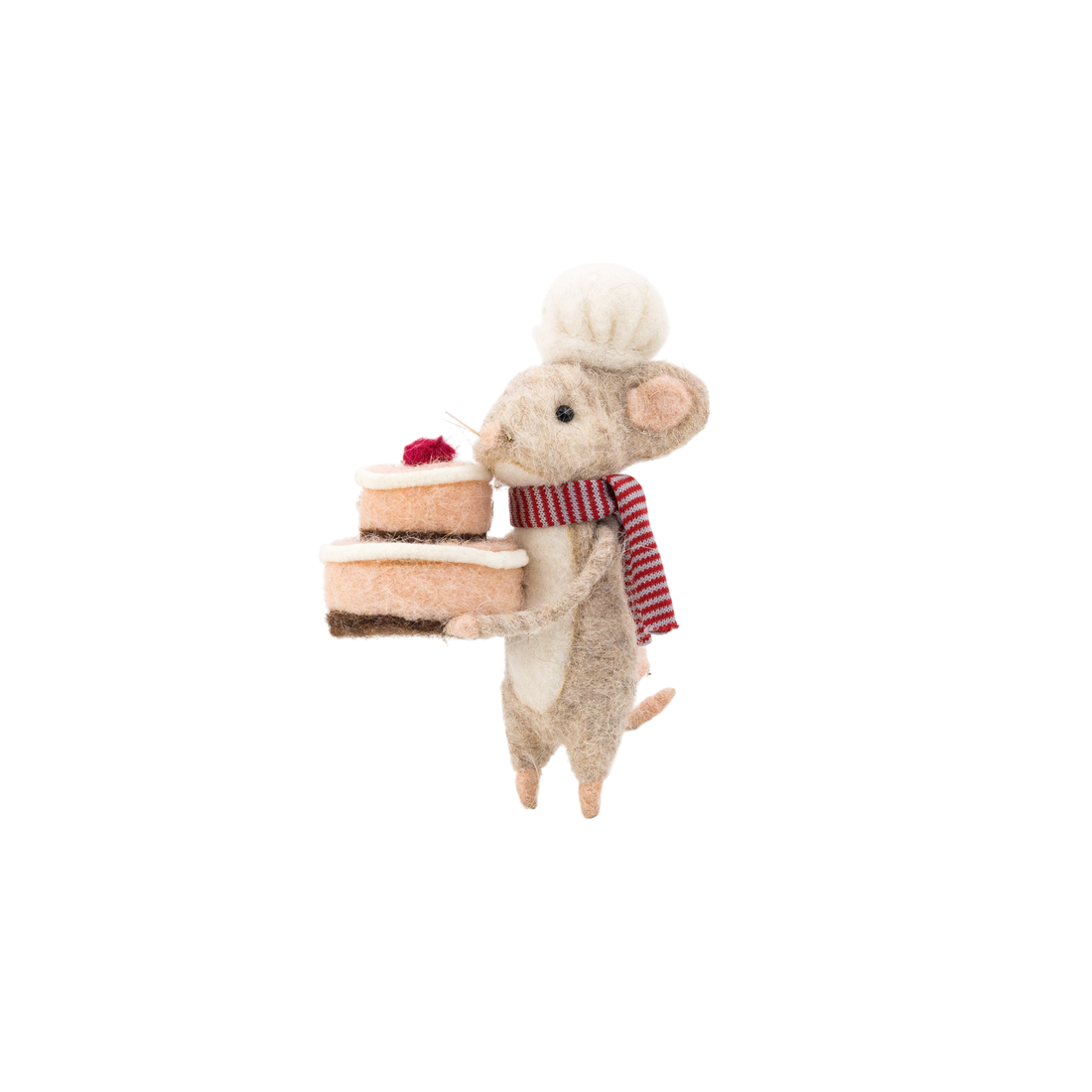 Mouse with Cake Hanging Ornament