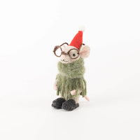 Mouse with Glasses Hanging Ornament
